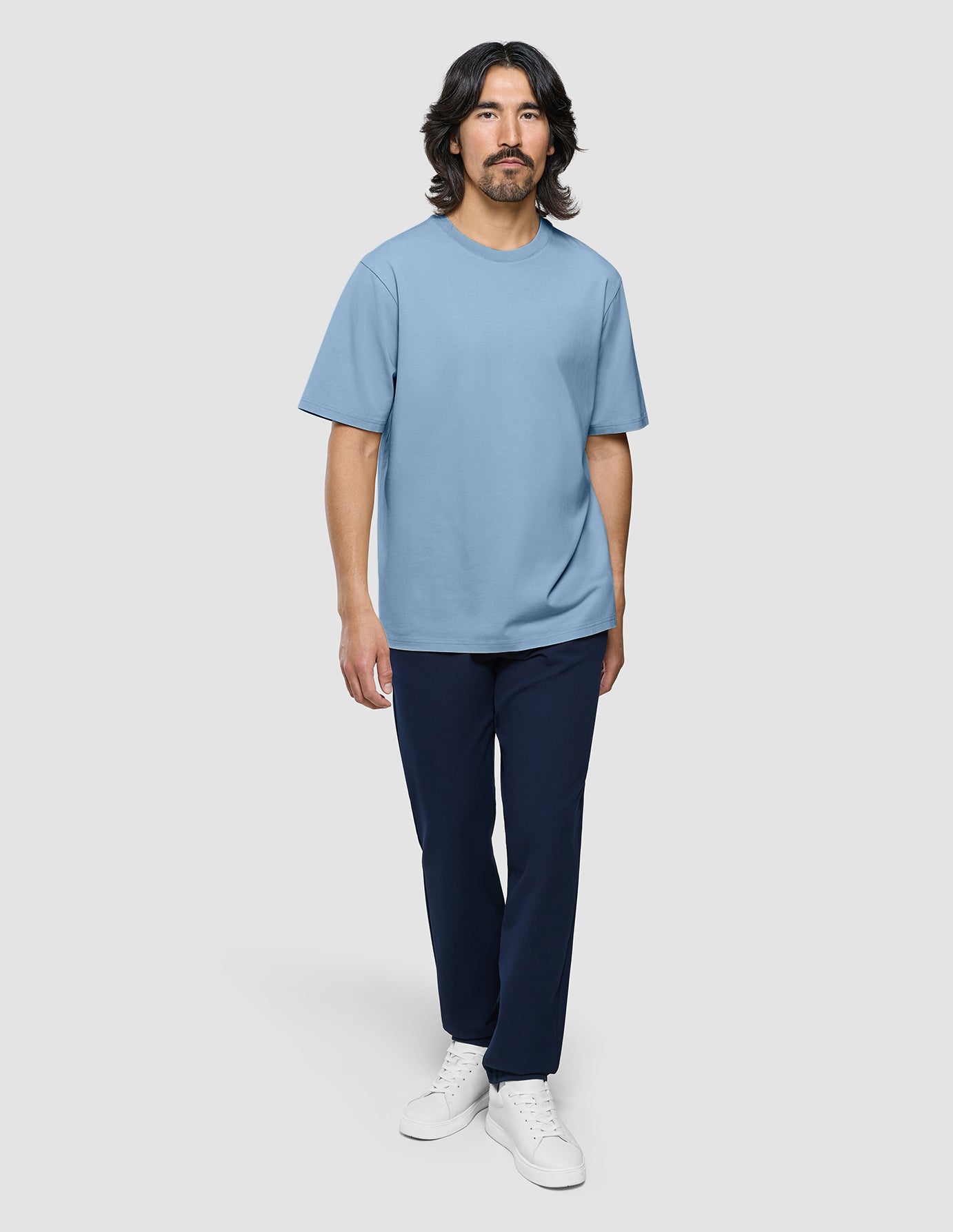 Supima T-Shirt Box Fit Rainy Blue